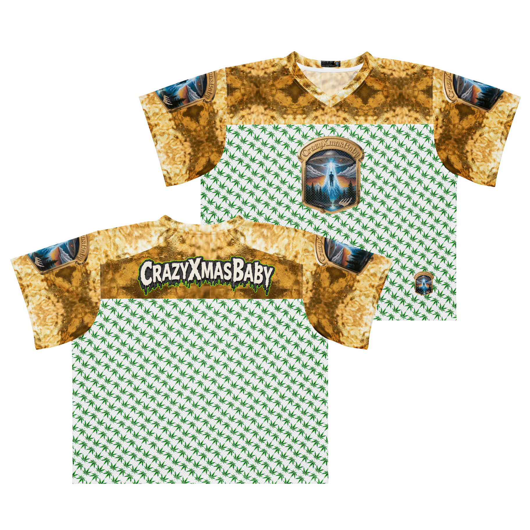Gold Logo Boxy football jersey