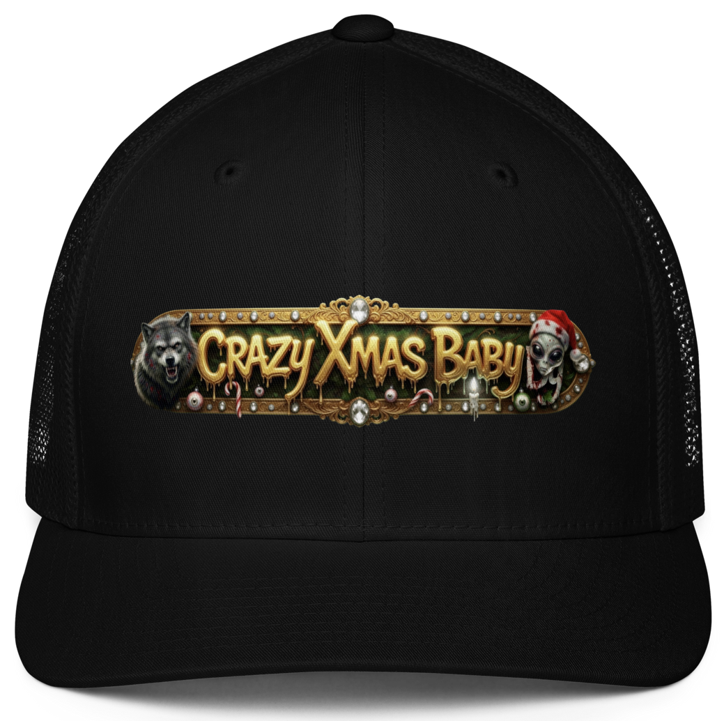 Black Closed-Back Trucker Cap