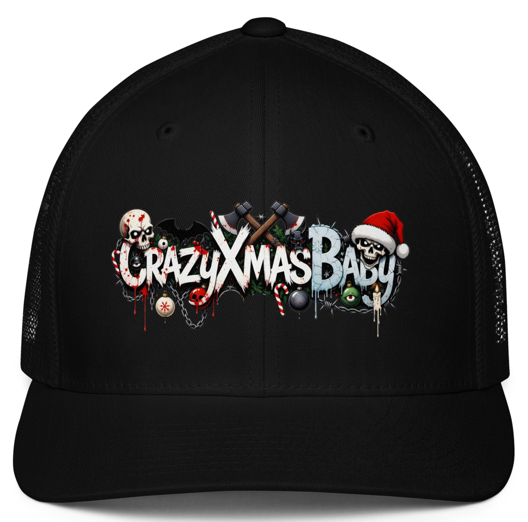 Black Closed-Back Trucker Cap