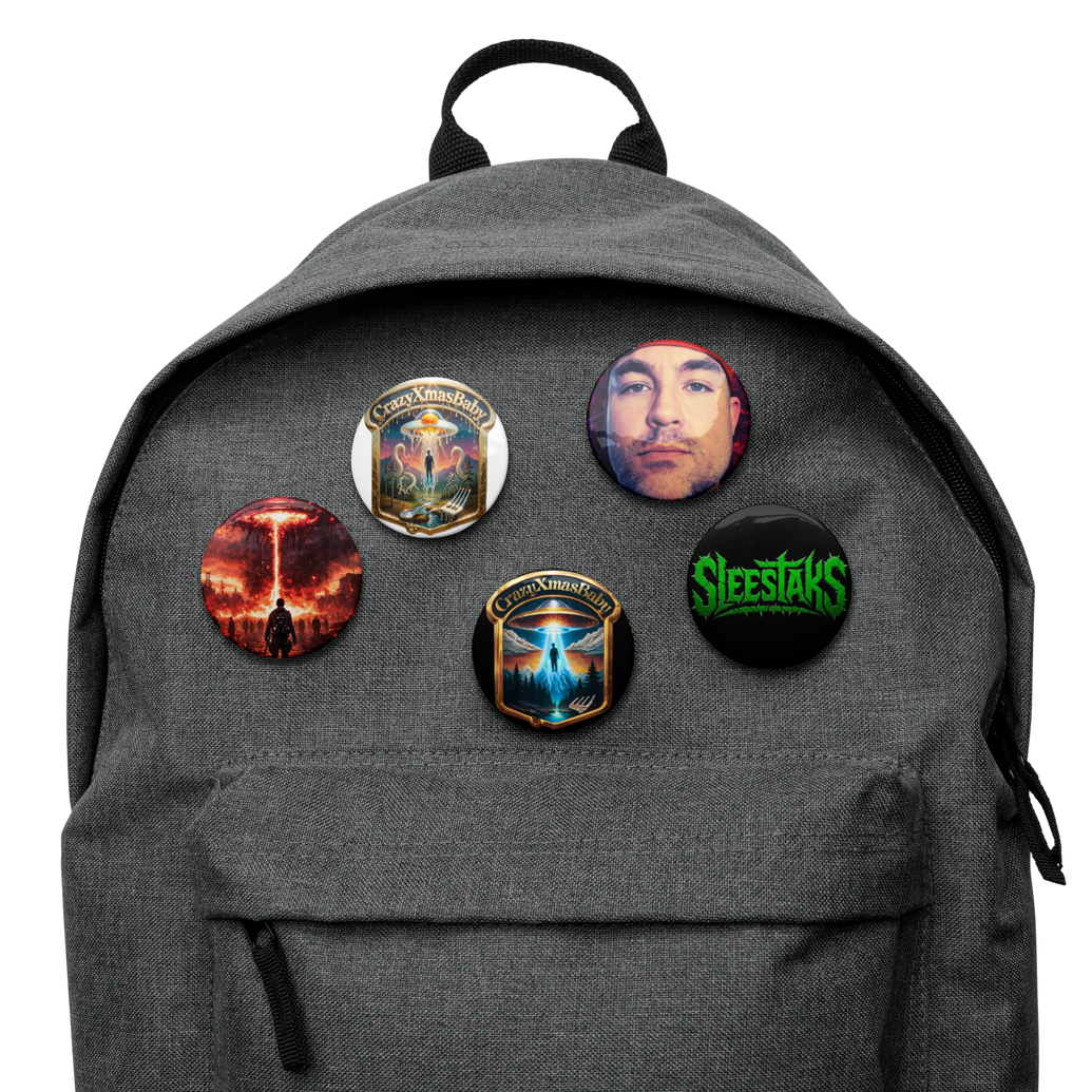 Sets of 5 pin buttons
