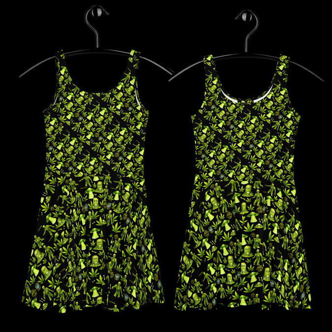 Green Zombie Skater Dress Green Zombie Skater Dress