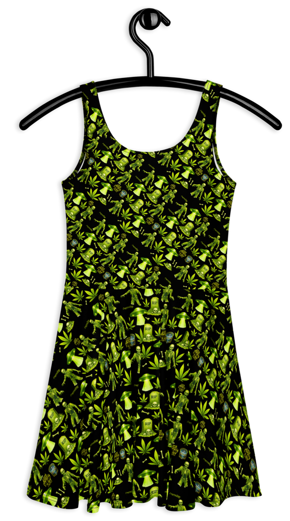 Green Zombie Skater Dress