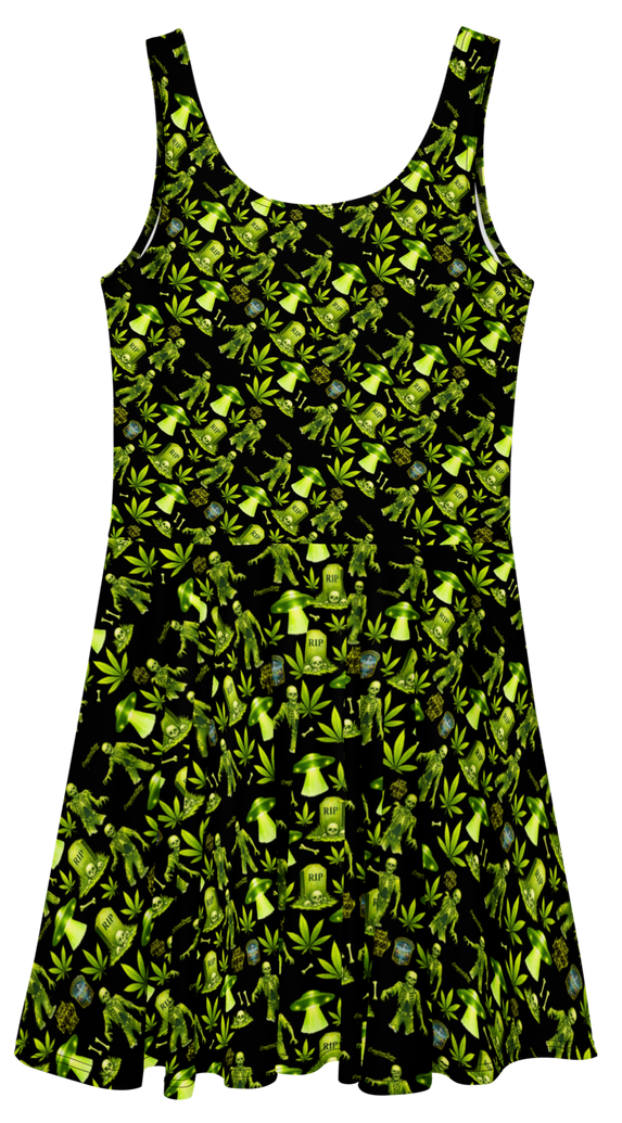 Green Zombie Skater Dress