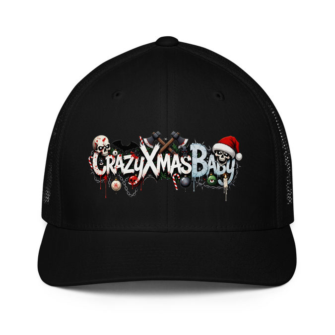 Black Closed-Back Trucker Cap