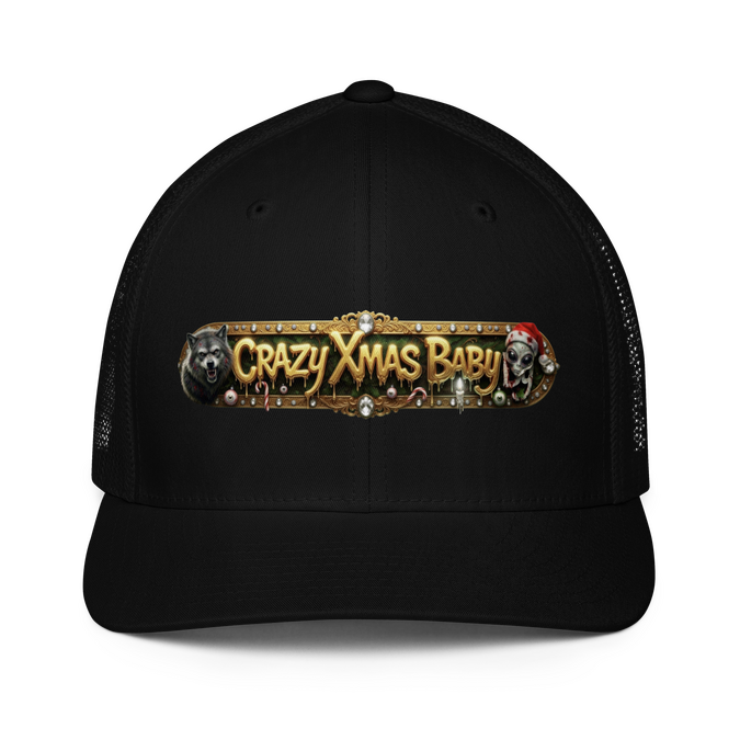 Black Closed-Back Trucker Cap
