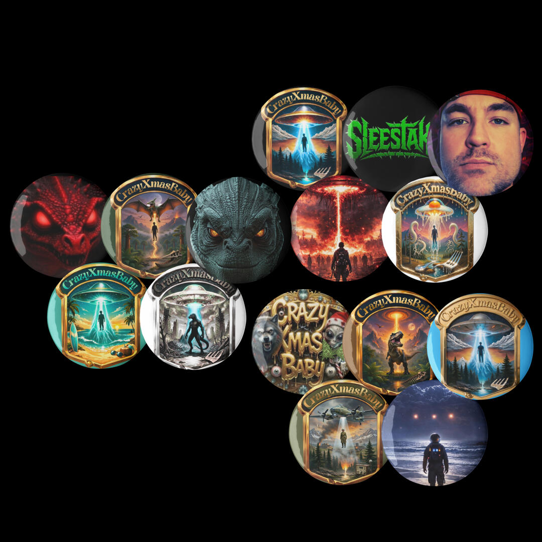 Sets of 5 pin buttons