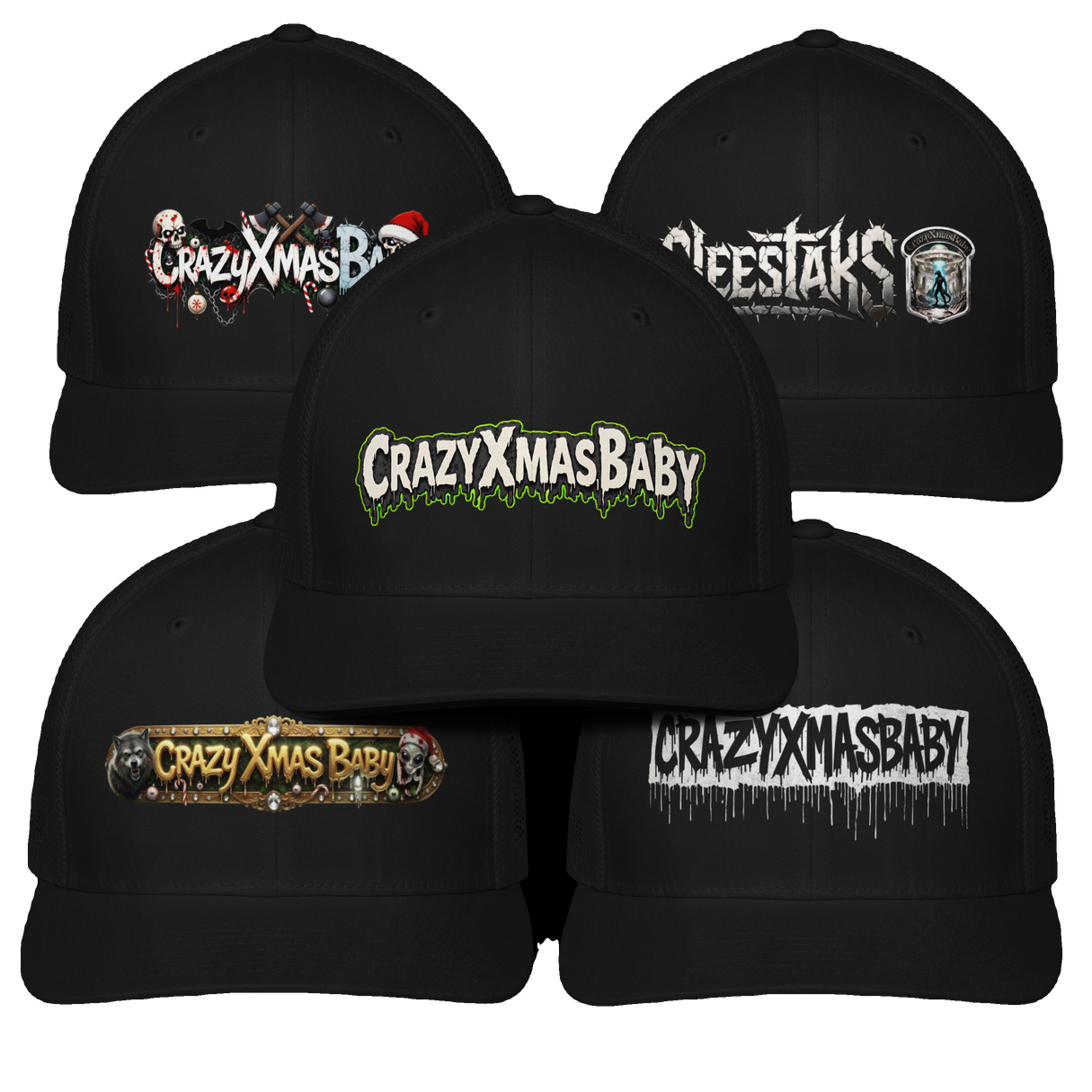Black Closed-Back Trucker Cap Collection Black Closed-Back Trucker Cap Collection