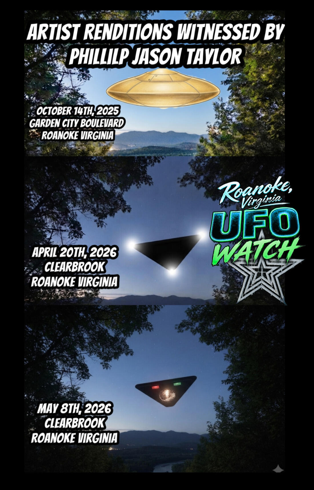 Roanoke, Virginia UFO WATCH Roanoke, Virginia UFO WATCH